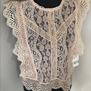 Zara Lace Blouse Size L